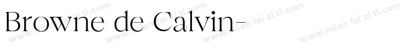 Browne de Calvin字体转换